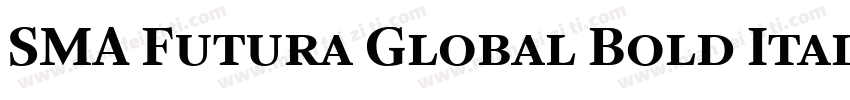 SMA Futura Global Bold Italic字体转换